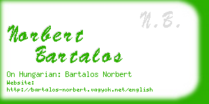 norbert bartalos business card